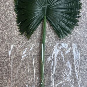 3oz Artificial Large Fan Palm Leaf Stem - Dark Green 18"x18"x38.5"