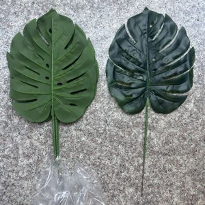 0.6oz Artificial Monstera Leaf Stem, Forest-Green 9"X11"X19"