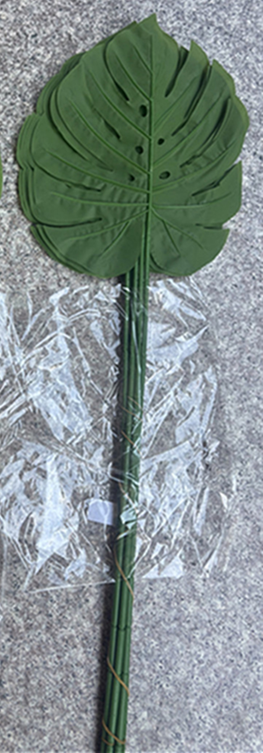 Extra-Long Artificial Monstera Leaf Stem, 2.3oz 15"X17"X35" - Image 2