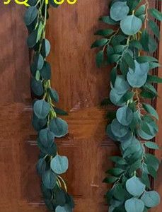 Green Leaves Garland with Wicker, 2.1M, 60pcs/cs
