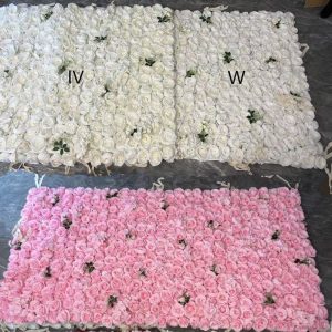 Artificial Rose Flower Wall Panel Decor (various colors) 4'X8''