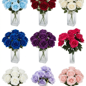 14-Heads Rose Bouquet Bush with Single Stem