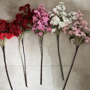 120-Head Faux Cherry Blossom w/Long Stem