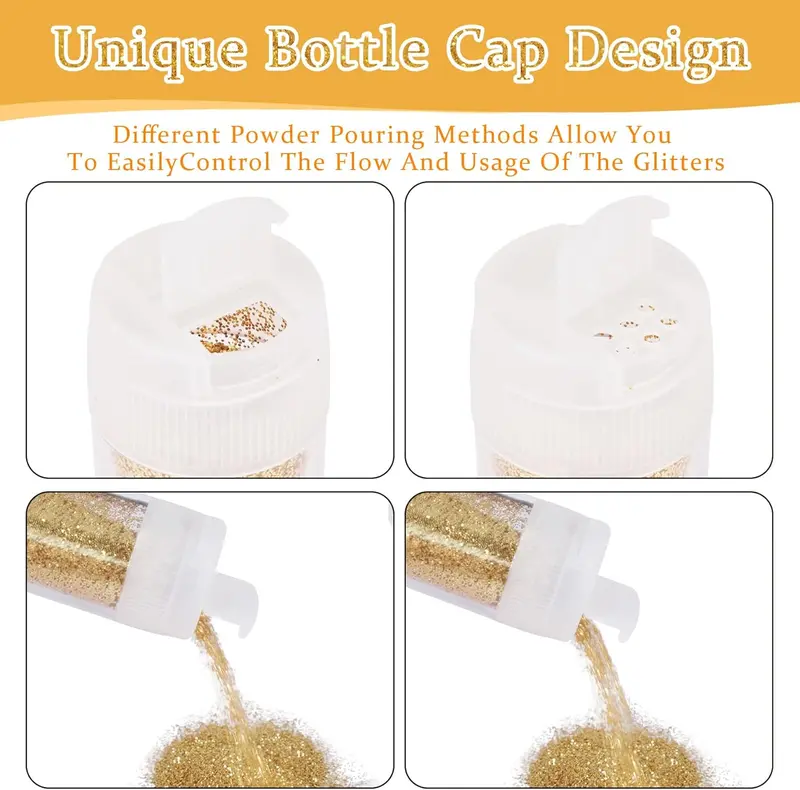 1lb/16oz Snow Glitter Flakes (Various Colors) - Image 3