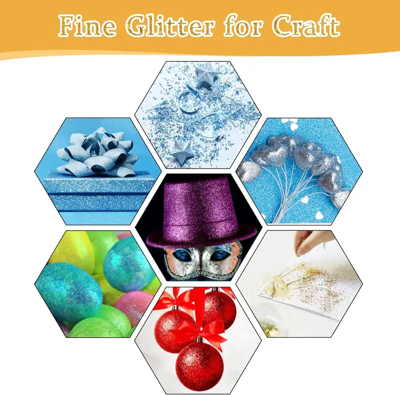 1lb/16oz Snow Glitter Flakes (Various Colors) - Image 4