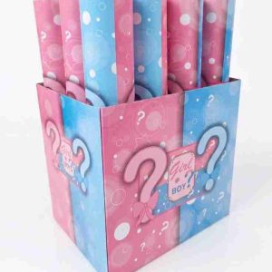 Gender Reveal Party Confetti Party Poppers for Boys or Girls 12″ (Dozen)